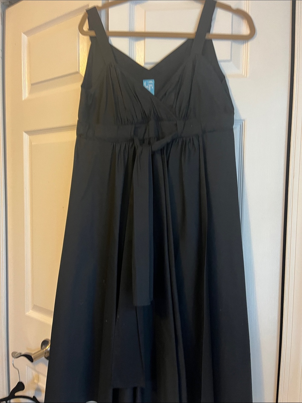 SUMMER SALE!!!!Barneys New York Black Sleeveless V-Neck Dress with Waist Tie